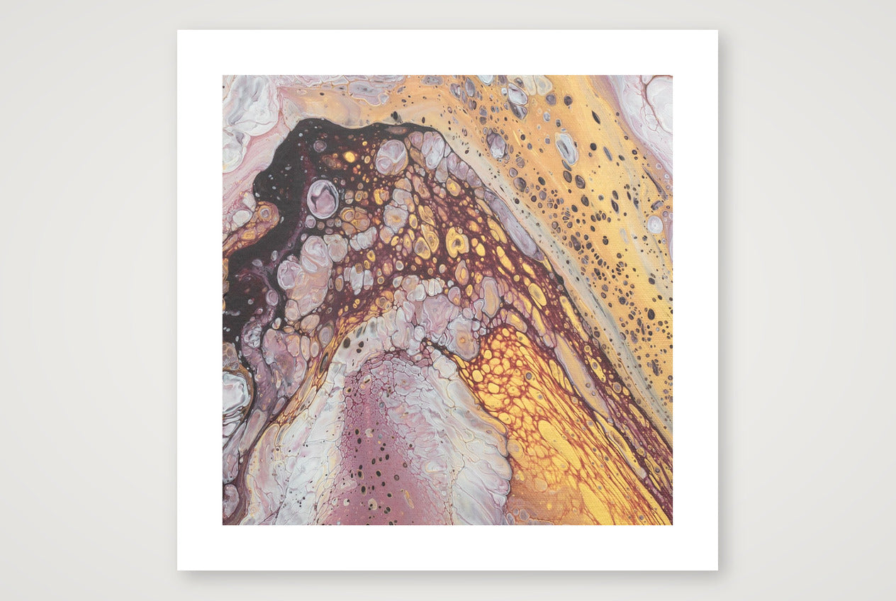 Golden Strata Fragment Fine Art Print — 18×18cm, 7×7" Print only